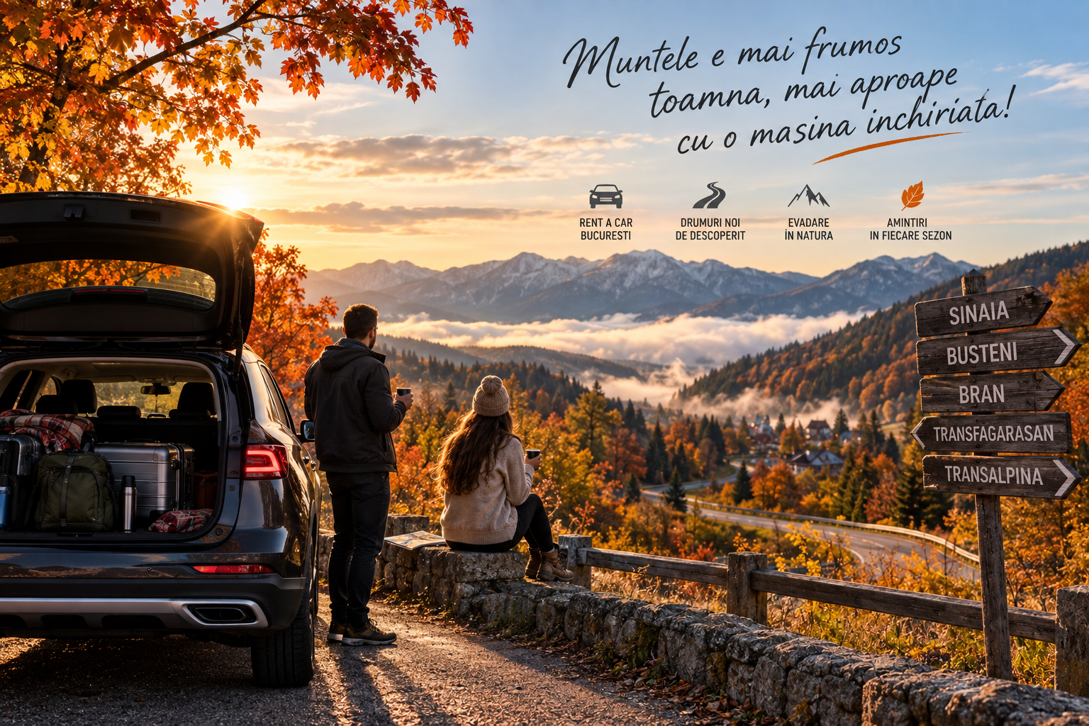 Rent a Car Bucuresti: excursie la munte toamna cu masina inchiriata